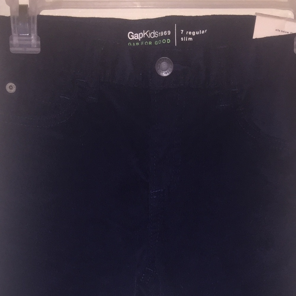 New Navy blue corduroy gap pants(Boys slim sz7)